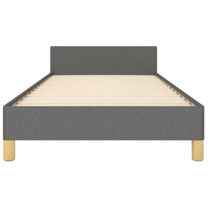 Bedframe Met Hoofdbord Stof Donkergrijs 80 x 200 cm Horizontale strepen