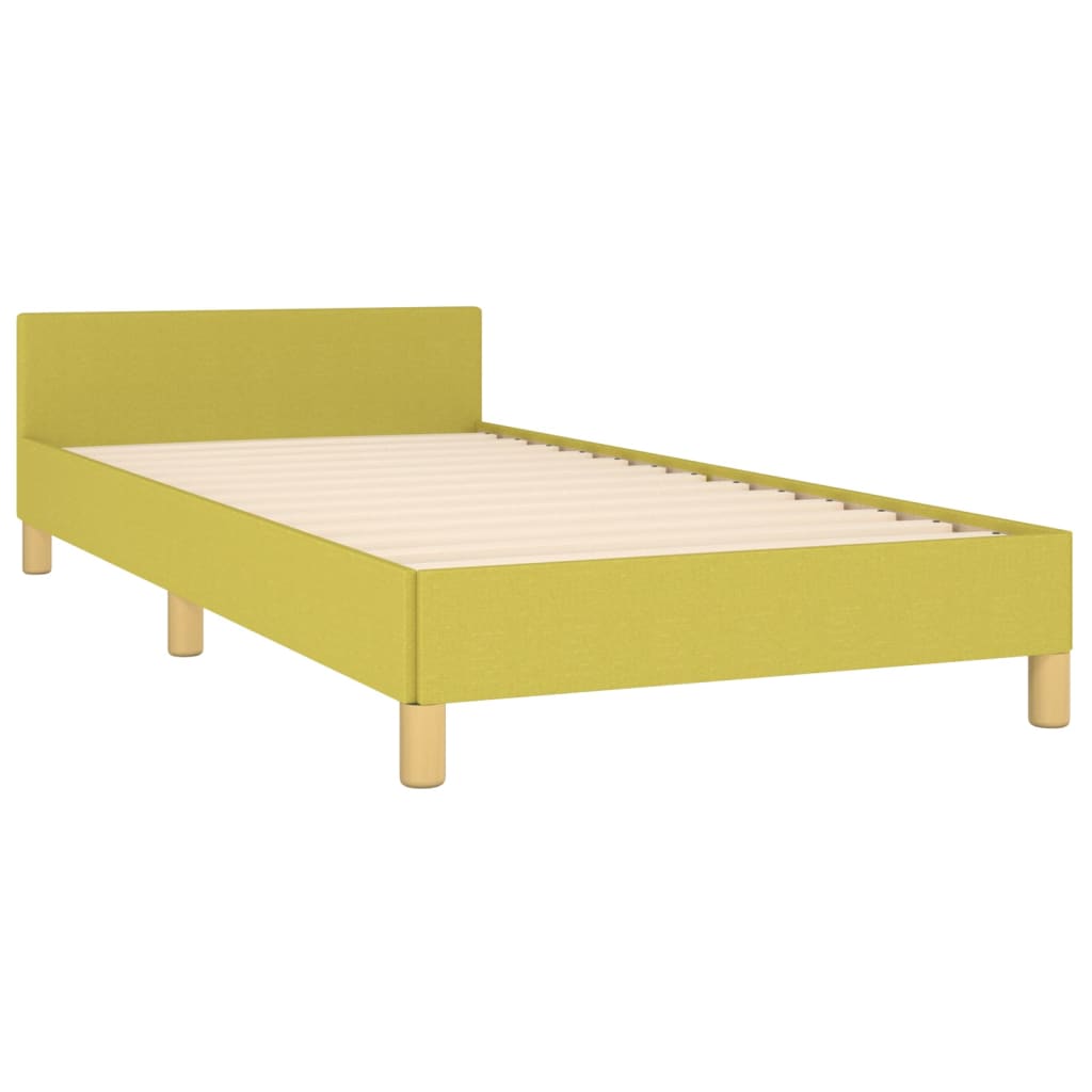 Bedframe Met Hoofdbord Stof Groen 80X200 Cm 80 x 200 cm Horizontale strepen