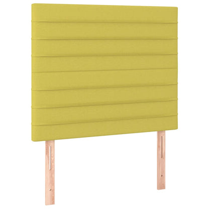 Bedframe Met Hoofdbord Stof Groen 80X200 Cm 80 x 200 cm Horizontale strepen