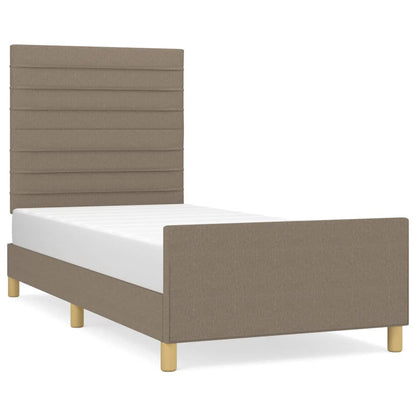 Bedframe zonder matras 100x200 cm stof taupe