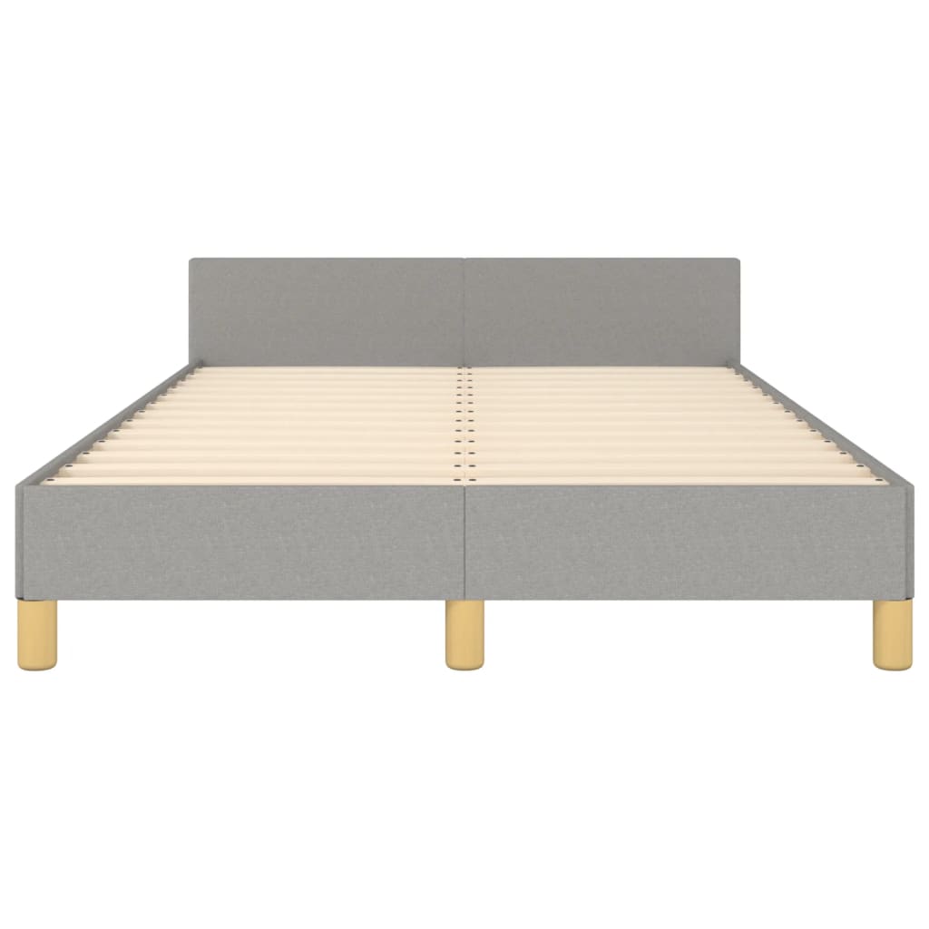 Bedframe met hoofdeinde stof lichtgrijs 120x200 cm 120 x 200 cm Horizontale strepen
