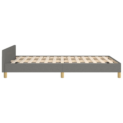 Bedframe Met Hoofdeinde Stof Donkergrijs 120 x 200 cm Horizontale strepen