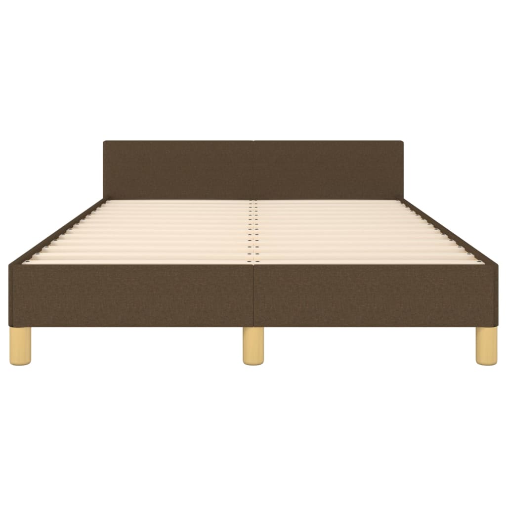 Bedframe Met Hoofdeinde Stof Donkerbruin 120X200 Cm Donkerbruin 120 x 200 cm Horizontale strepen