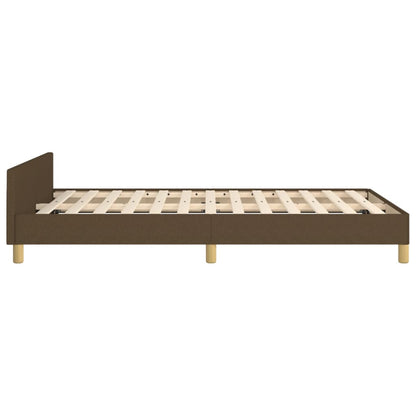 Bedframe Met Hoofdeinde Stof Donkerbruin 120X200 Cm Donkerbruin 120 x 200 cm Horizontale strepen