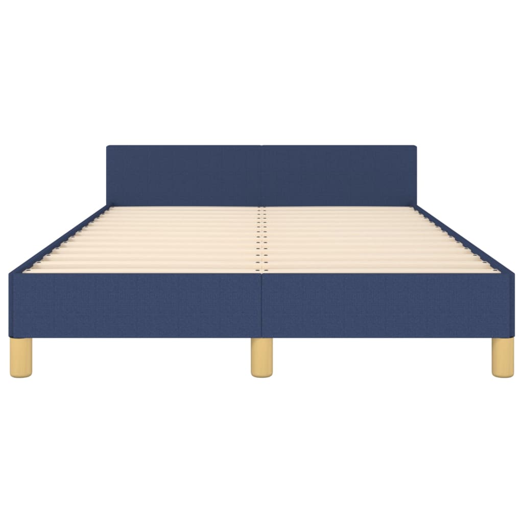 Bedframe Met Hoofdeinde Stof Blauw 120 x 200 cm Horizontale strepen