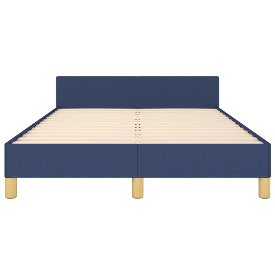 Bedframe Met Hoofdeinde Stof Blauw 120 x 200 cm Horizontale strepen