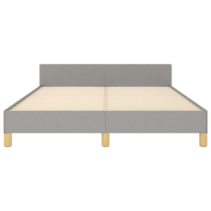Bedframe met hoofdeinde stof lichtgrijs 140x190 cm 140 x 190 cm Lichtgrijs