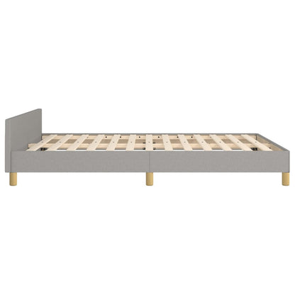 Bedframe met hoofdeinde stof lichtgrijs 140x190 cm 140 x 190 cm Lichtgrijs