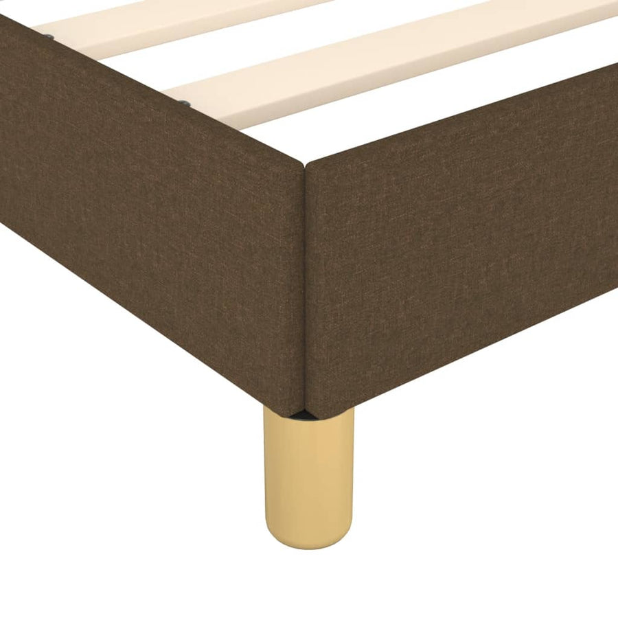 Bedframe Met Hoofdeinde Stof Donkerblauw Donkerbruin 140 x 190 cm Horizontale strepen