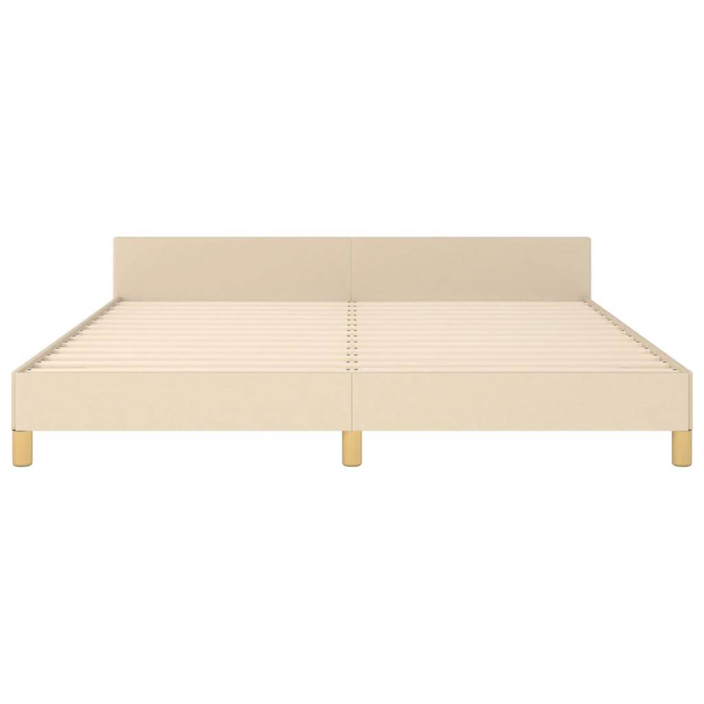 Bedframe Zonder Matras Stof Kleurig 180 x 200 cm Crème