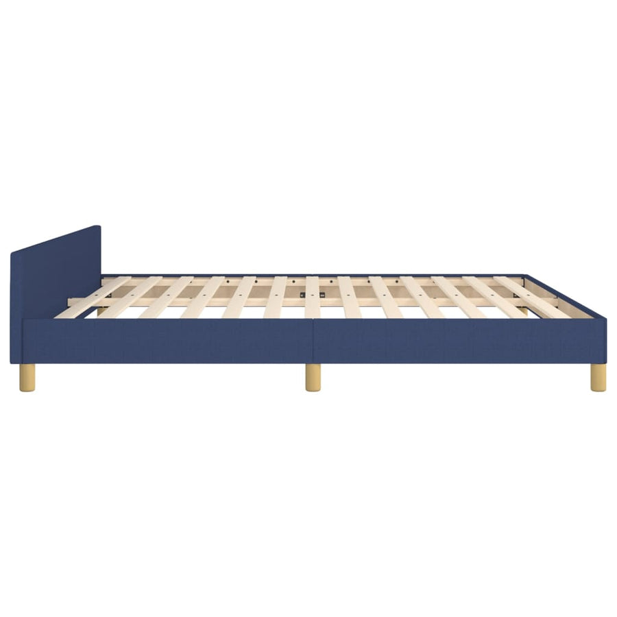 Bedframe Met Hoofdeinde Stof Blauw 180 x 200 cm Horizontale strepen