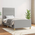 Bedframe zonder matras 80x200 cm stof lichtgrijs