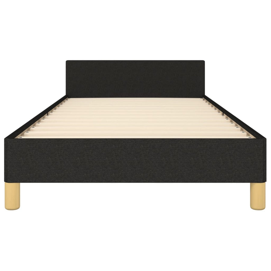 Bedframe Met Hoofdbord Stof Zwart 80 x 200 cm Verticale strepen