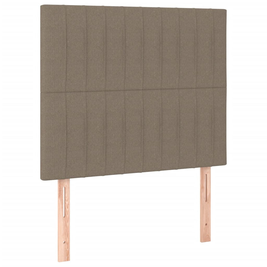 Bedframe Met Hoofdeinde Stof Taupe 80 x 200 cm Verticale strepen