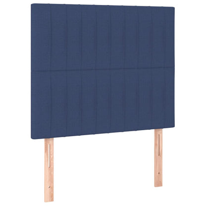 Bedframe Met Hoofdbord Stof Blauw 80 x 200 cm Verticale strepen