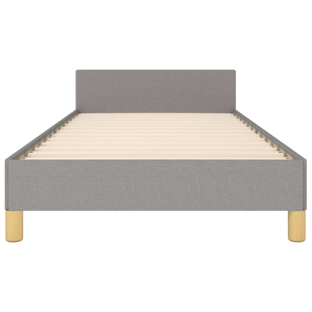 Bedframe met hoofdeinde stof lichtgrijs 90x190 cm 90 x 190 cm Lichtgrijs