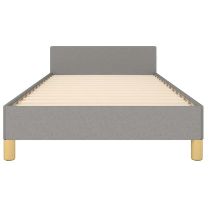 Bedframe met hoofdeinde stof lichtgrijs 90x200 cm 90 x 200 cm Lichtgrijs