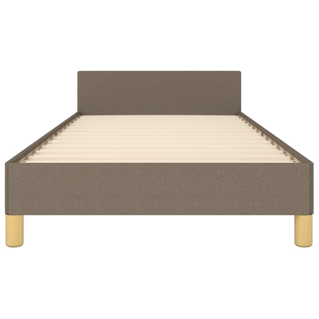 Bedframe met hoofdeinde stof taupe 90x200 cm 90 x 200 cm Taupe