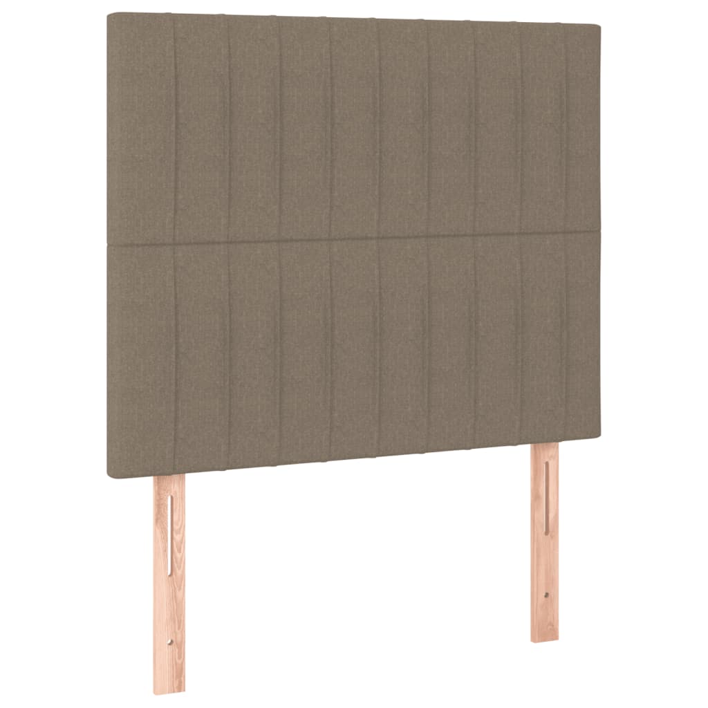 Bedframe met hoofdeinde stof taupe 90x200 cm 90 x 200 cm Taupe