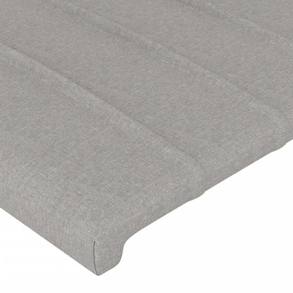 Bedframe Met Hoofdeinde Stof Lichtgrijs 100 x 200 cm Verticale strepen
