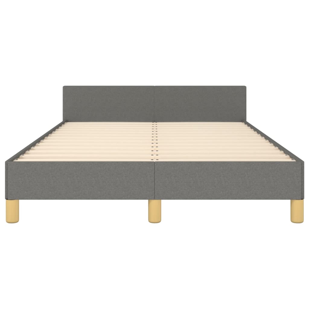 Bedframe Met Hoofdeinde Stof Donkergrijs 120 x 200 cm Verticale strepen