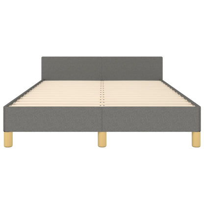 Bedframe Met Hoofdeinde Stof Donkergrijs 120 x 200 cm Verticale strepen