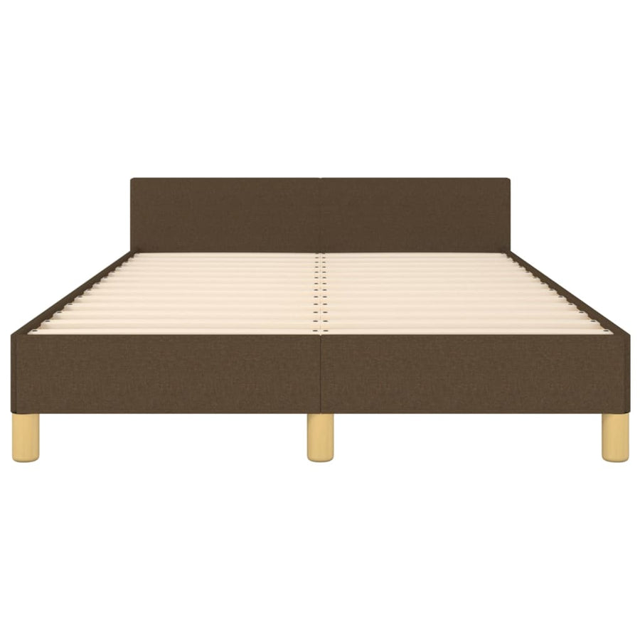 Bedframe Met Hoofdeinde Stof Donkerbruin 120X200 Cm Donkerbruin 120 x 200 cm Verticale strepen