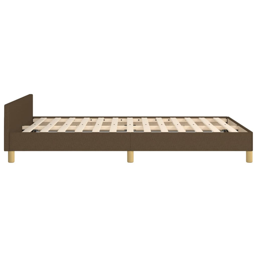 Bedframe Met Hoofdeinde Stof Donkerbruin 120X200 Cm Donkerbruin 120 x 200 cm Verticale strepen