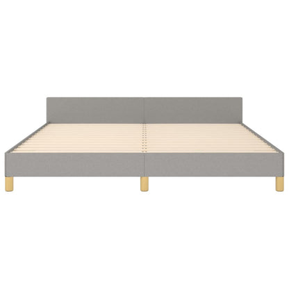 Bedframe met hoofdeinde stof lichtgrijs 180x200 cm 180 x 200 cm Lichtgrijs