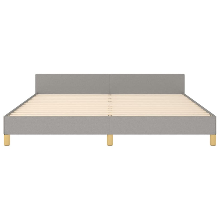Bedframe met hoofdeinde stof lichtgrijs 180x200 cm 180 x 200 cm Lichtgrijs