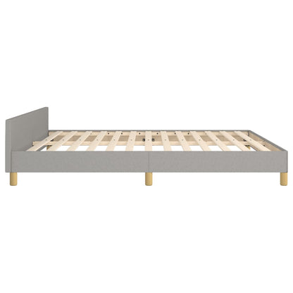 Bedframe met hoofdeinde stof lichtgrijs 180x200 cm 180 x 200 cm Lichtgrijs
