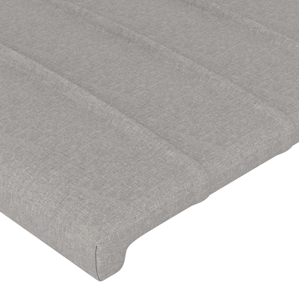 Bedframe met hoofdeinde stof lichtgrijs 180x200 cm 180 x 200 cm Lichtgrijs