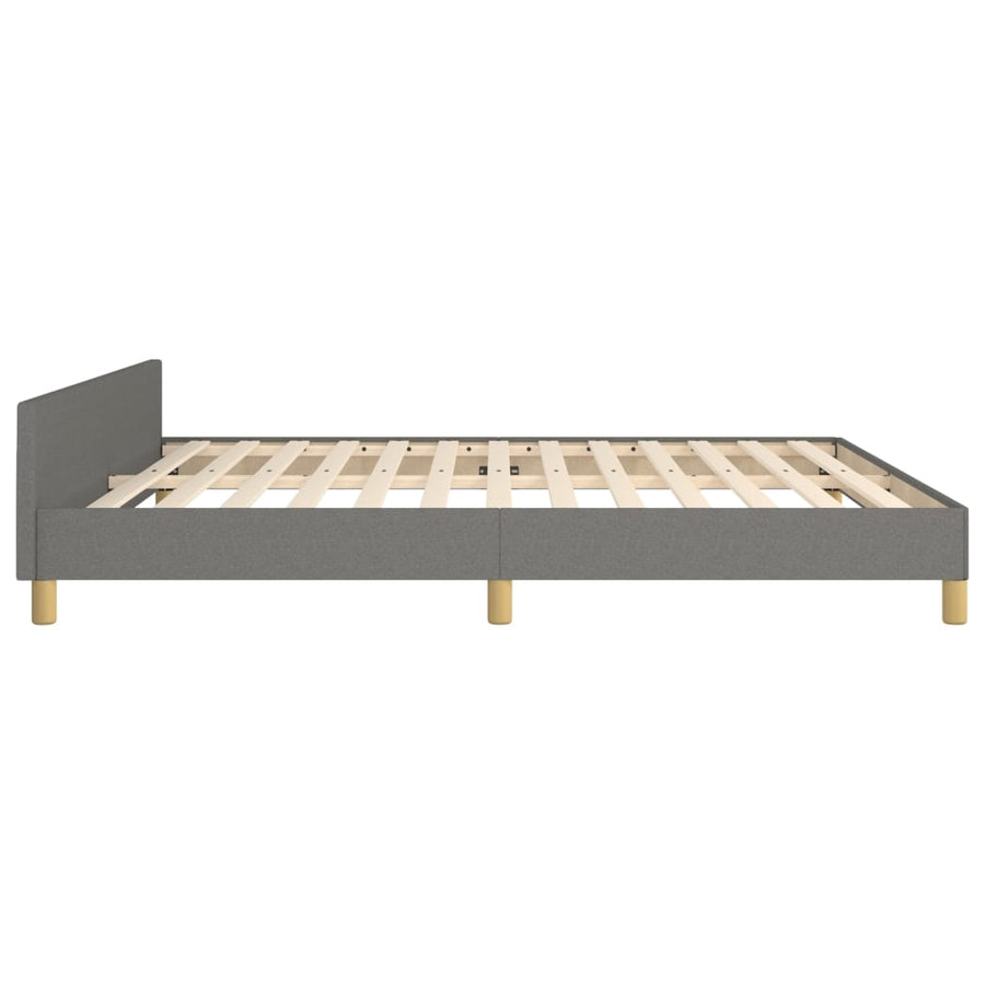 Bedframe Met Hoofdeinde Stof Donkergrijs 180 x 200 cm Verticale strepen