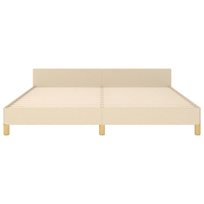 Bedframe zonder matras stof crèmekleurig 180x200 cm