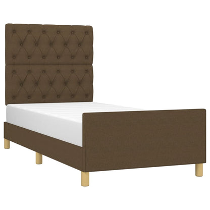 Bedframe Met Hoofdeinde Stof Donkerbruin 80 x 200 cm Getuft ontwerp