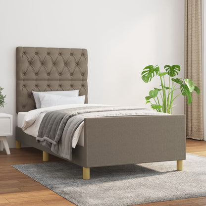 Bedframe Met Hoofdeinde Stof Taupe 80 x 200 cm Getuft ontwerp