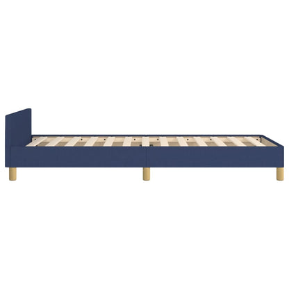 Bedframe Met Hoofdbord Stof Blauw 80 x 200 cm Getuft ontwerp