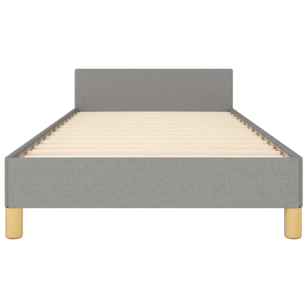 Bedframe met hoofdeinde stof lichtgrijs 90x190 cm 90 x 190 cm Lichtgrijs
