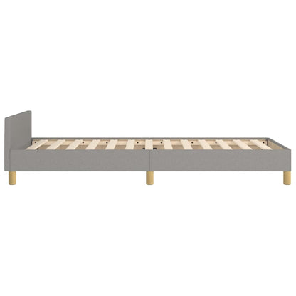 Bedframe met hoofdeinde stof lichtgrijs 90x190 cm 90 x 190 cm Lichtgrijs