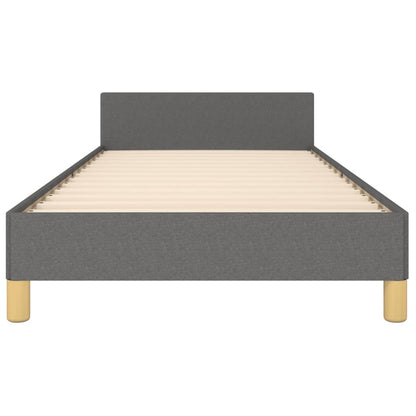 Bedframe Met Hoofdeinde Stof Donkergrijs 90 x 190 cm Getuft ontwerp