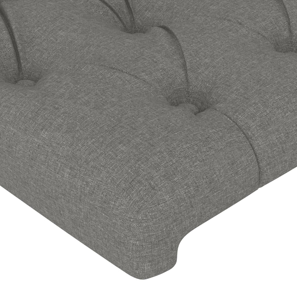 Bedframe Met Hoofdeinde Stof Donkergrijs 90 x 190 cm Getuft ontwerp