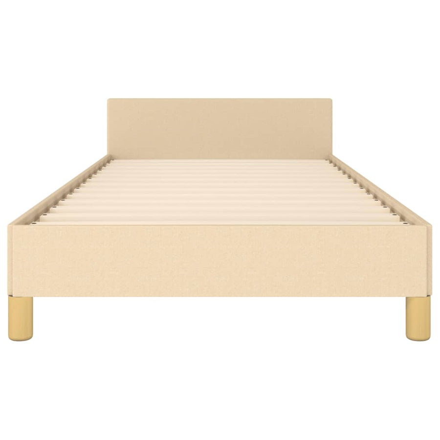 Bedframe Met Hoofdeinde Stof Kleurig Crème 90 x 190 cm Getuft ontwerp