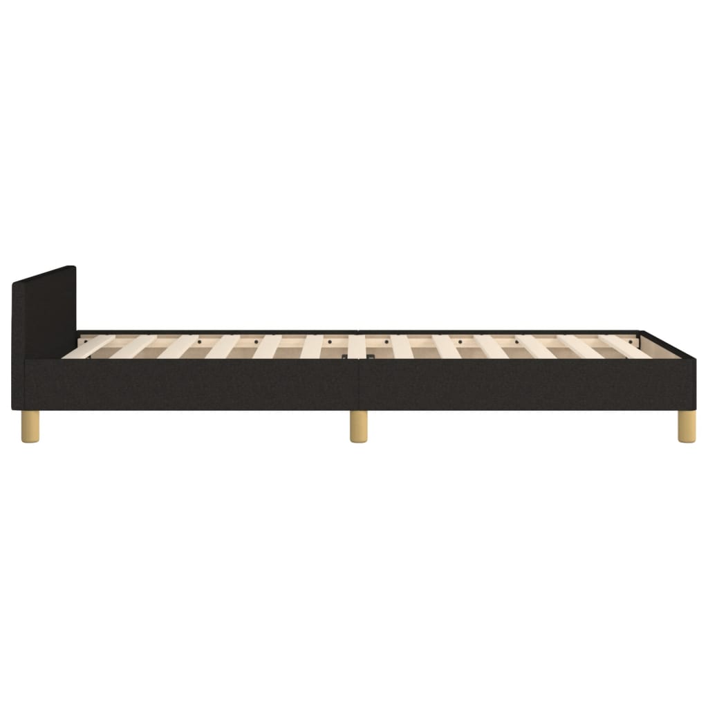 Bedframe Met Hoofdeinde Stof Zwart 90 x 200 cm Getuft ontwerp