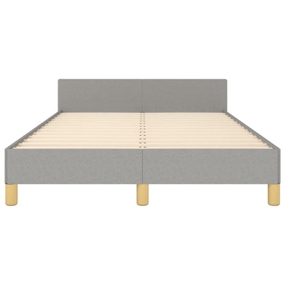 Bedframe met hoofdeinde stof lichtgrijs 120x200 cm 120 x 200 cm Lichtgrijs