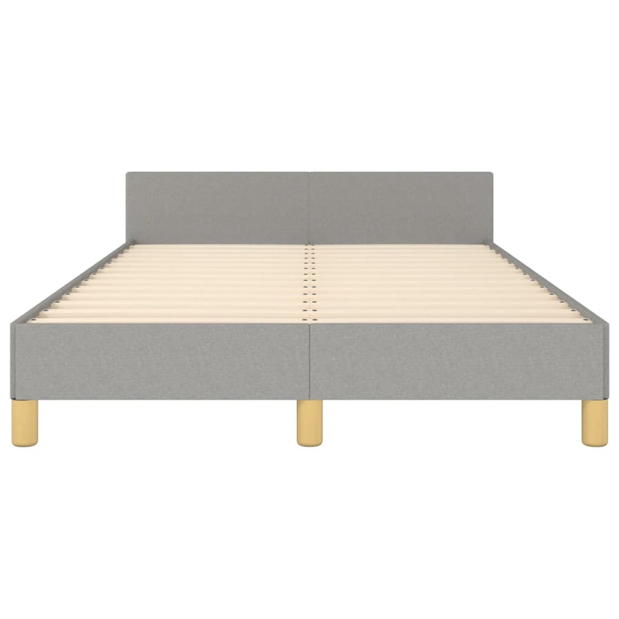 Bedframe met hoofdeinde stof lichtgrijs 120x200 cm 120 x 200 cm Lichtgrijs
