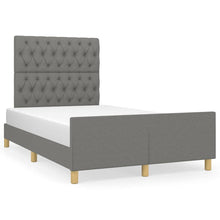 Bedframe Met Hoofdeinde Stof Donkergrijs 120 x 200 cm Getuft ontwerp