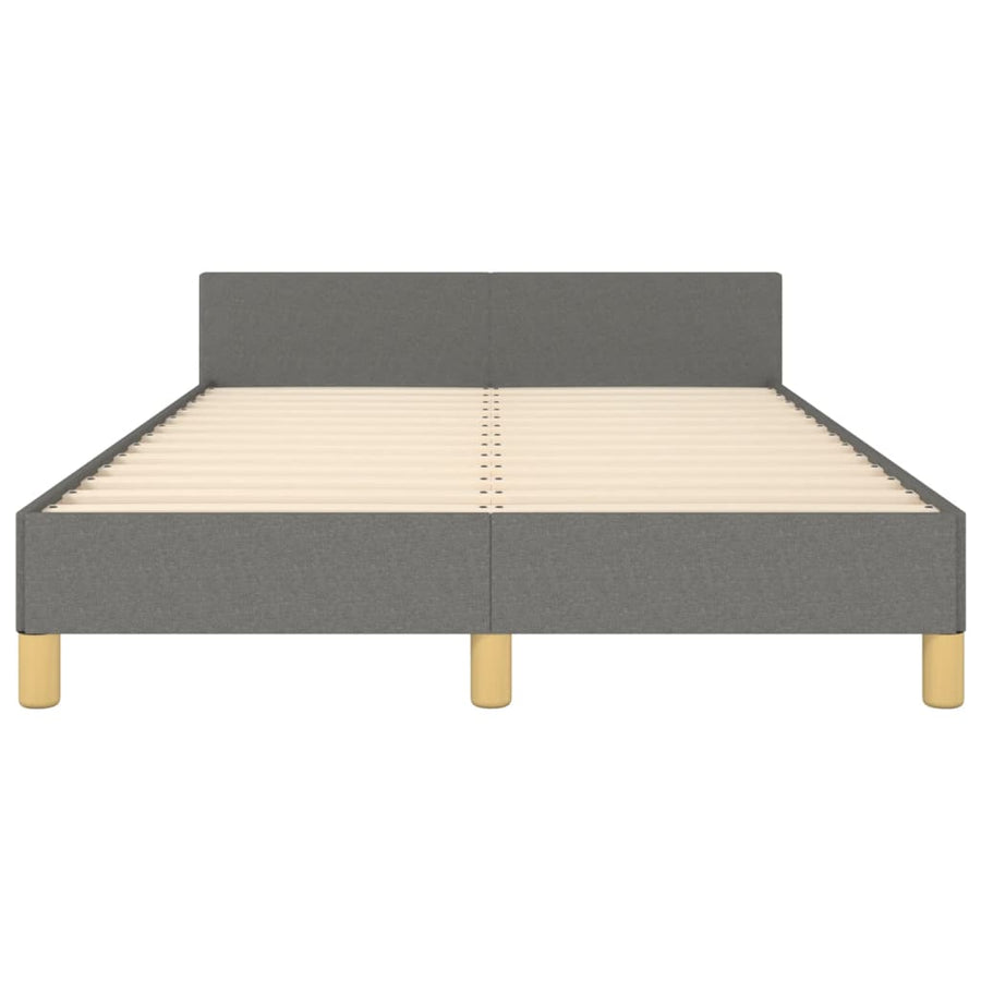 Bedframe Met Hoofdeinde Stof Donkergrijs 120 x 200 cm Getuft ontwerp