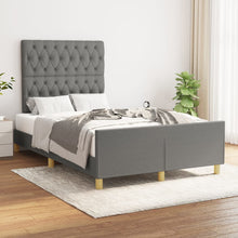 Bedframe Met Hoofdeinde Stof Donkergrijs 120 x 200 cm Getuft ontwerp