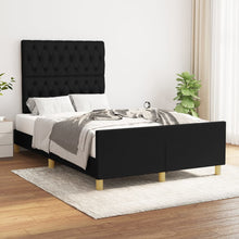 Bedframe Met Hoofdeinde Stof Zwart 120 x 200 cm Getuft ontwerp