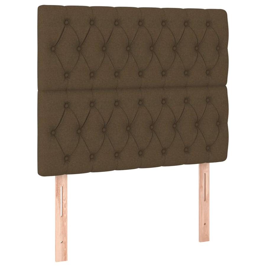 Bedframe Met Hoofdeinde Stof Donkerbruin 120X200 Cm 120 x 200 cm Getuft ontwerp